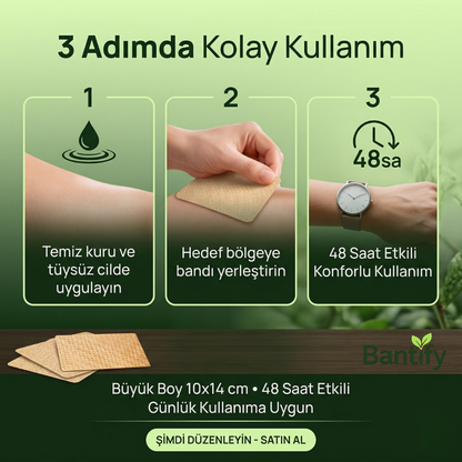 Bantify Transdermal Ağrı Bandı – Kas ve Eklem Ağrılarına Doğal ve Hızlı Çözüm