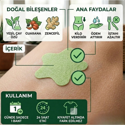 Bantify Diyetbant Zayıflama Bandı | Doğal Yağ Yakıcı ve Ödem Attırıcı 1 Paket 30 Bant İçerir