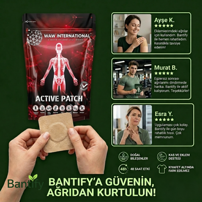Bantify Transdermal Ağrı Bandı – Kas ve Eklem Ağrılarına Doğal ve Hızlı Çözüm