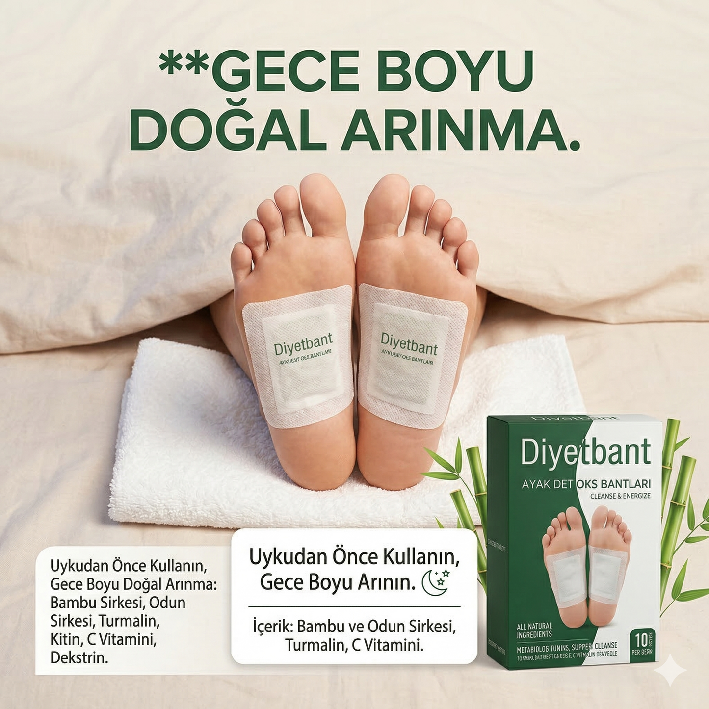Bantify Arındırıcı Toksin & Detoks Bandı – 5’li Derinlemesine Arınma Paketi